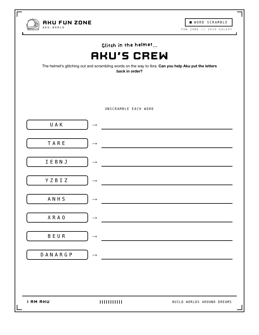Scramble number 02 printable activity sheet