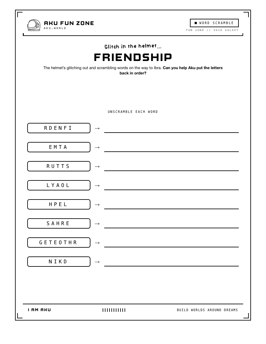 Scramble number 13 printable activity sheet