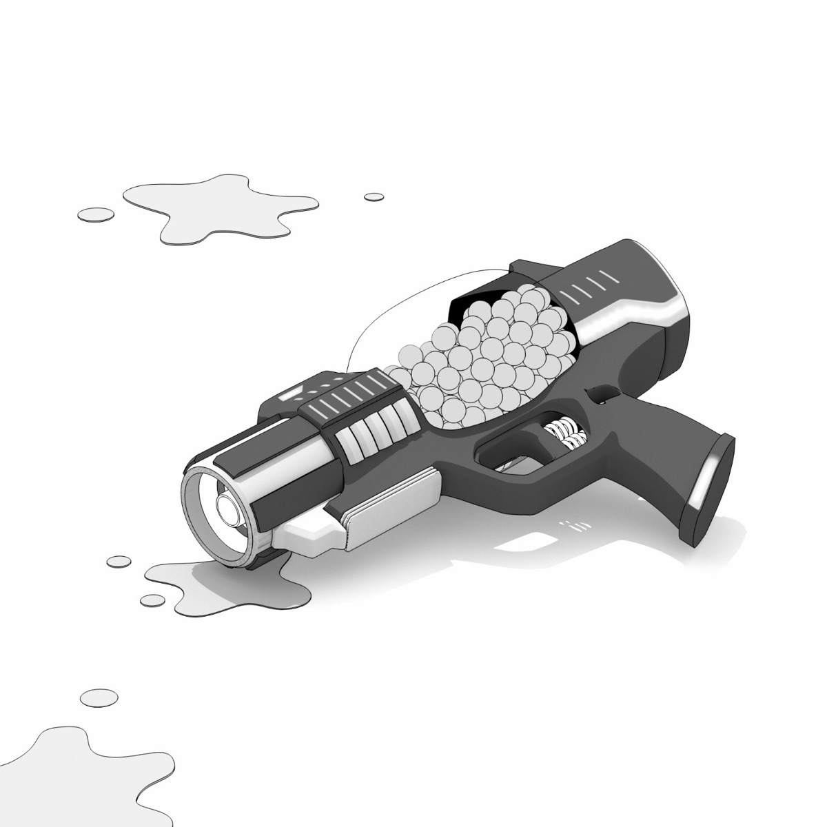 Illustration of a MatterBlaster leaking goop